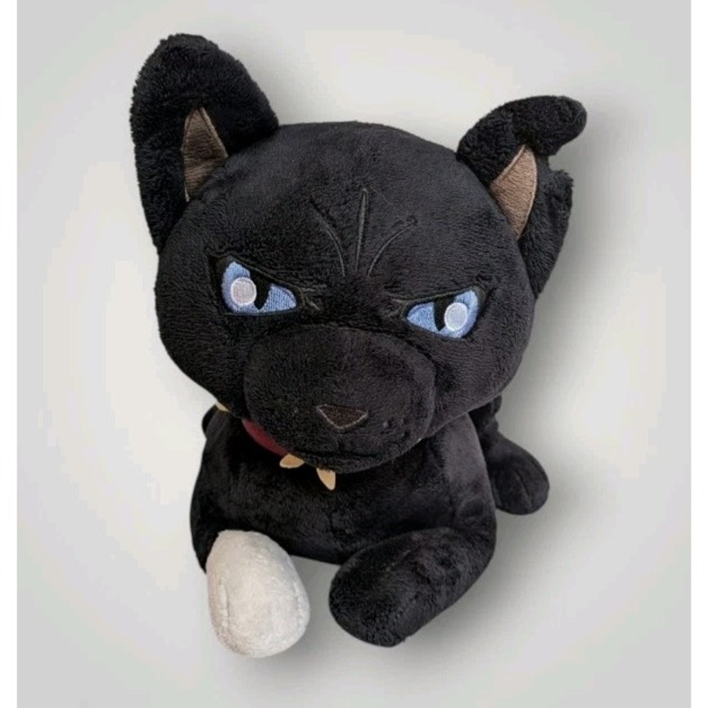 Warrior Cats Scourge Plush Large Mystery Black White Paw Stuffed Animal 11"